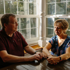David & Sandi Engh rethink retirement plans at their kitchen table.